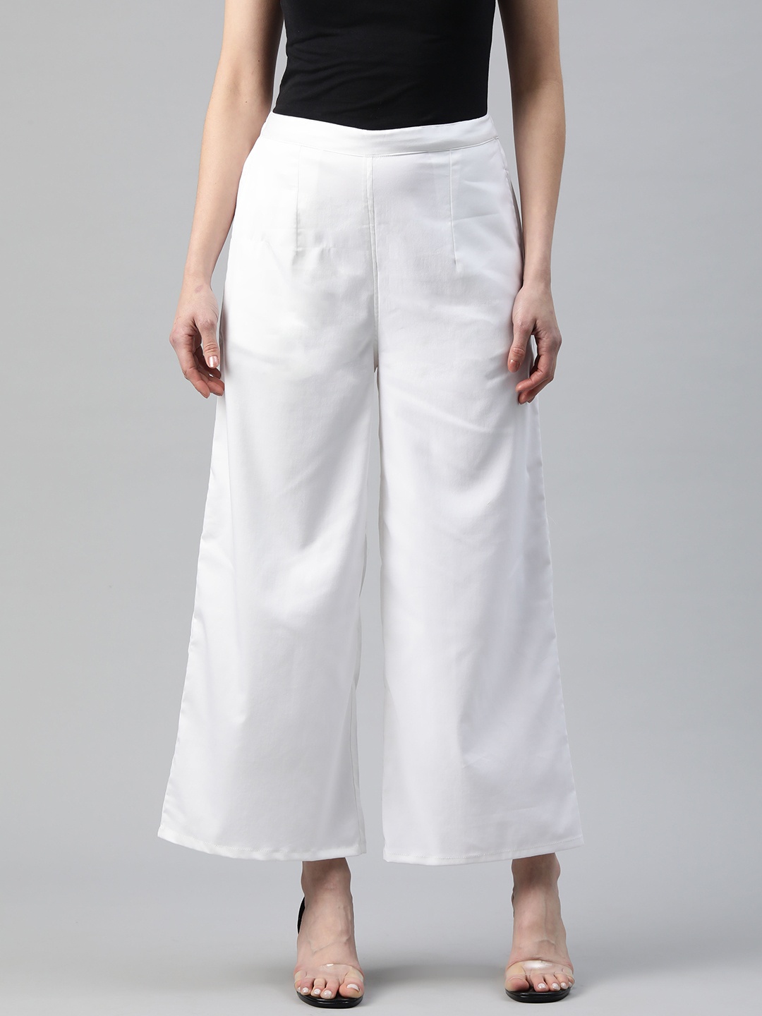 Readiprint Ethnic Palazzos, White