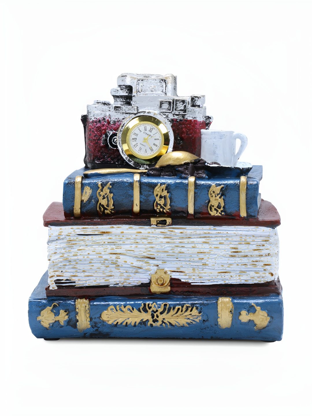 

A Vintage Affair- Home Decor Blue Vintage Camera Showpiece