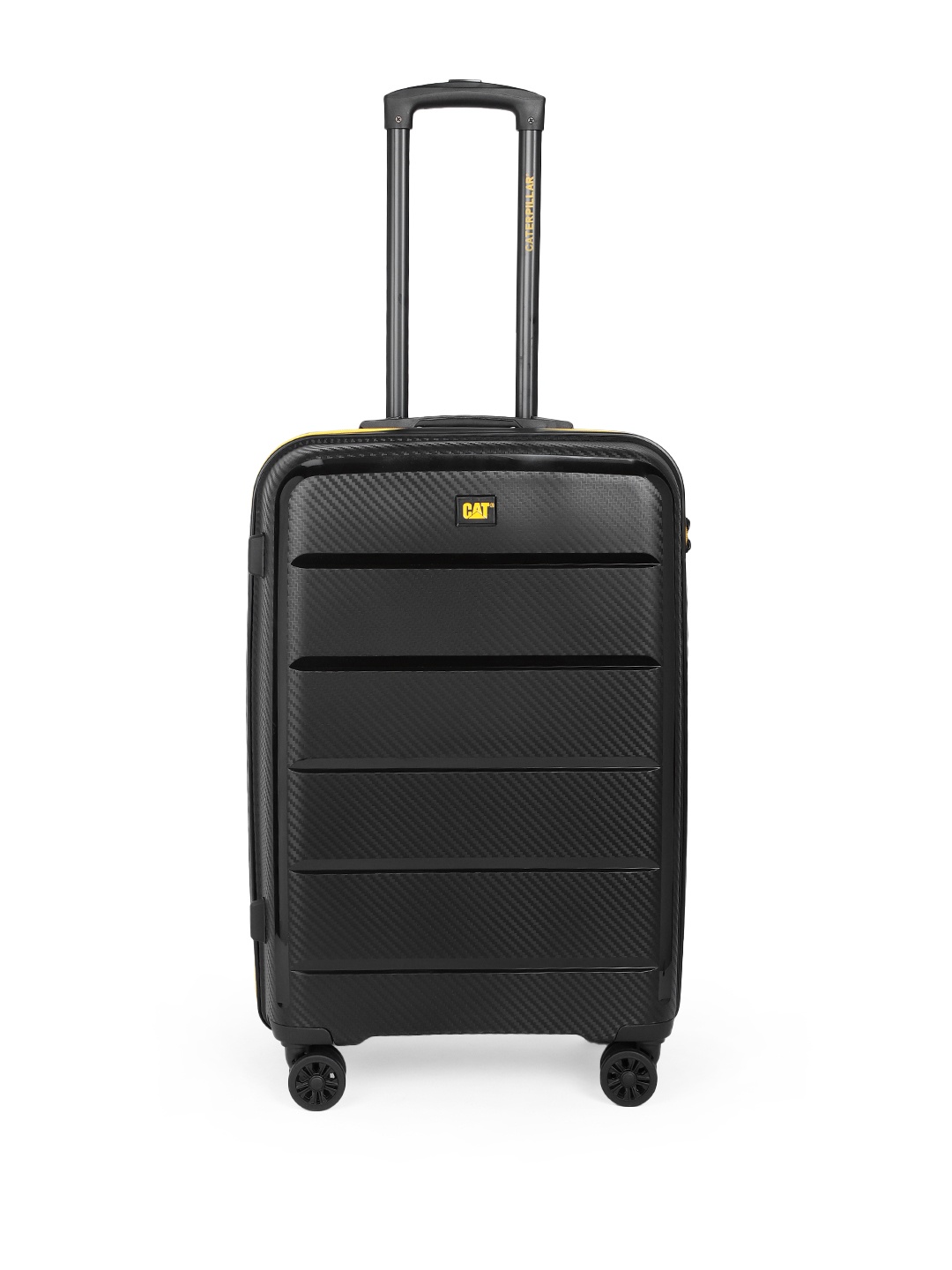 

CAT Textured 360-Degree Rotation Hard Medium Trolley Bag- 67 L, Black