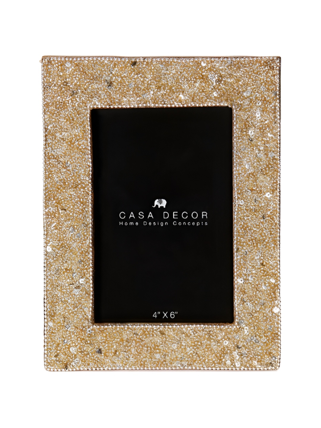 

CASA DECOR Silver Toned & Gold Toned Wooden Table Photo Frame
