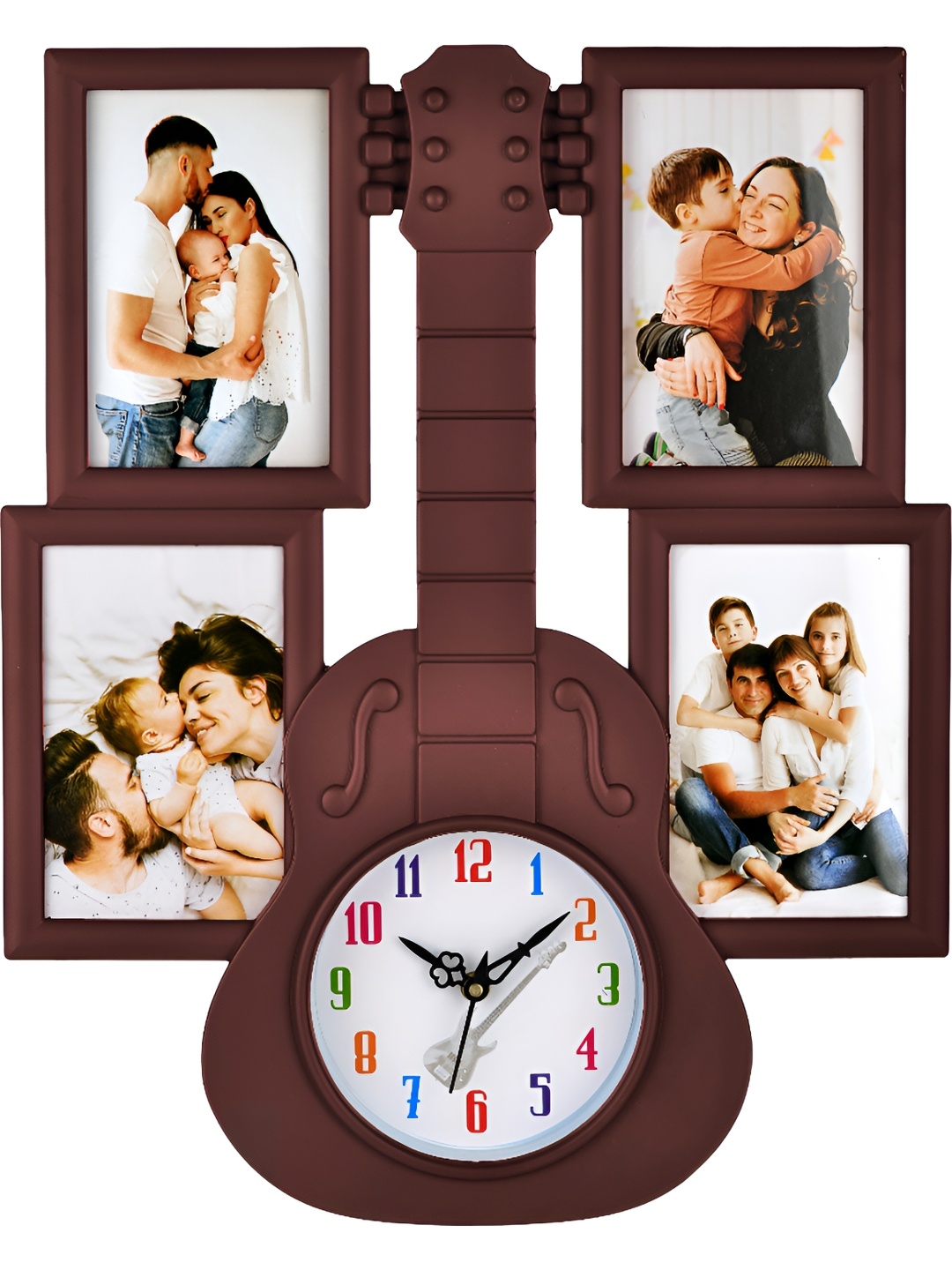 

Attractionz Brown & White Round Textured Contemporary Wall Clock