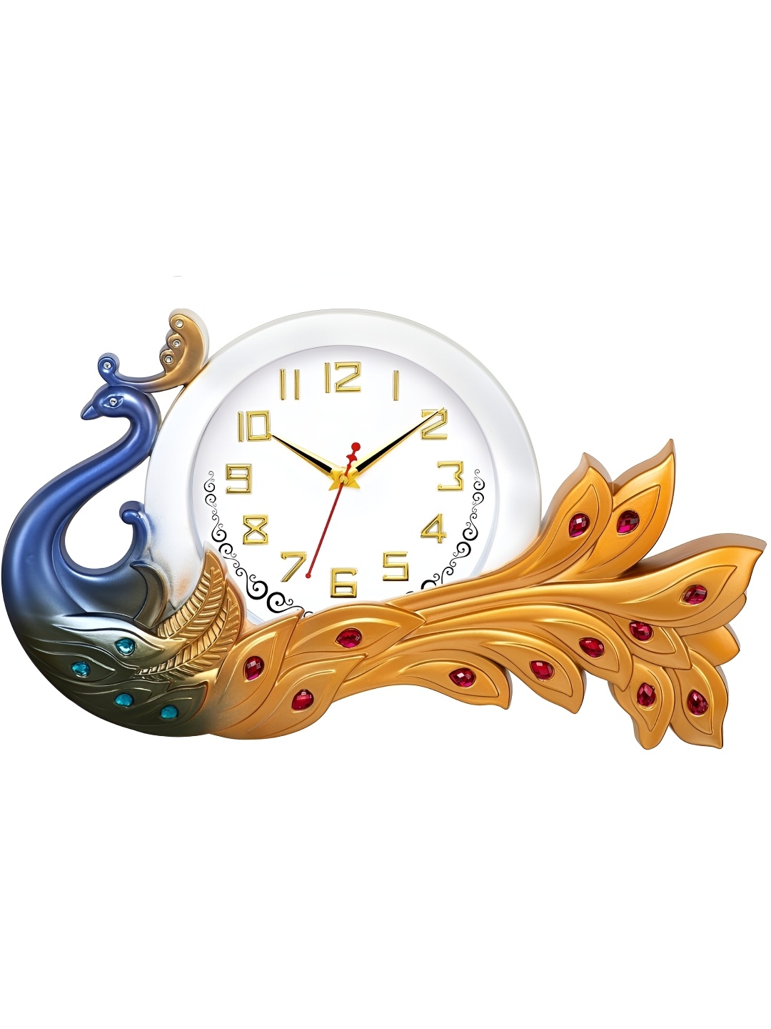 

Attractionz Blue & Gold Toned Peocock Round Shaped Contemporary Analogue Wall Clock