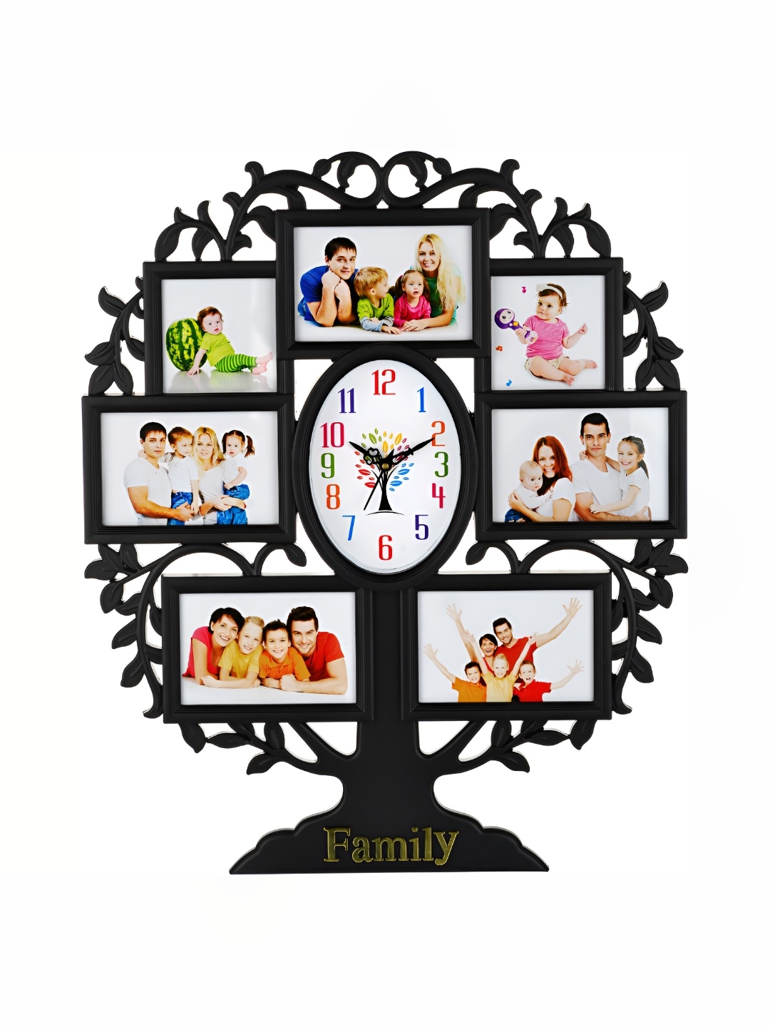 

Attractionz Black & White Contemporary Oval Shaped Wall Clock