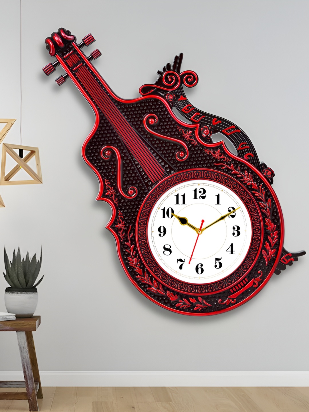 

Attractionz Maroon & White Textured Abstract Shaped Contemporary Wall Clock