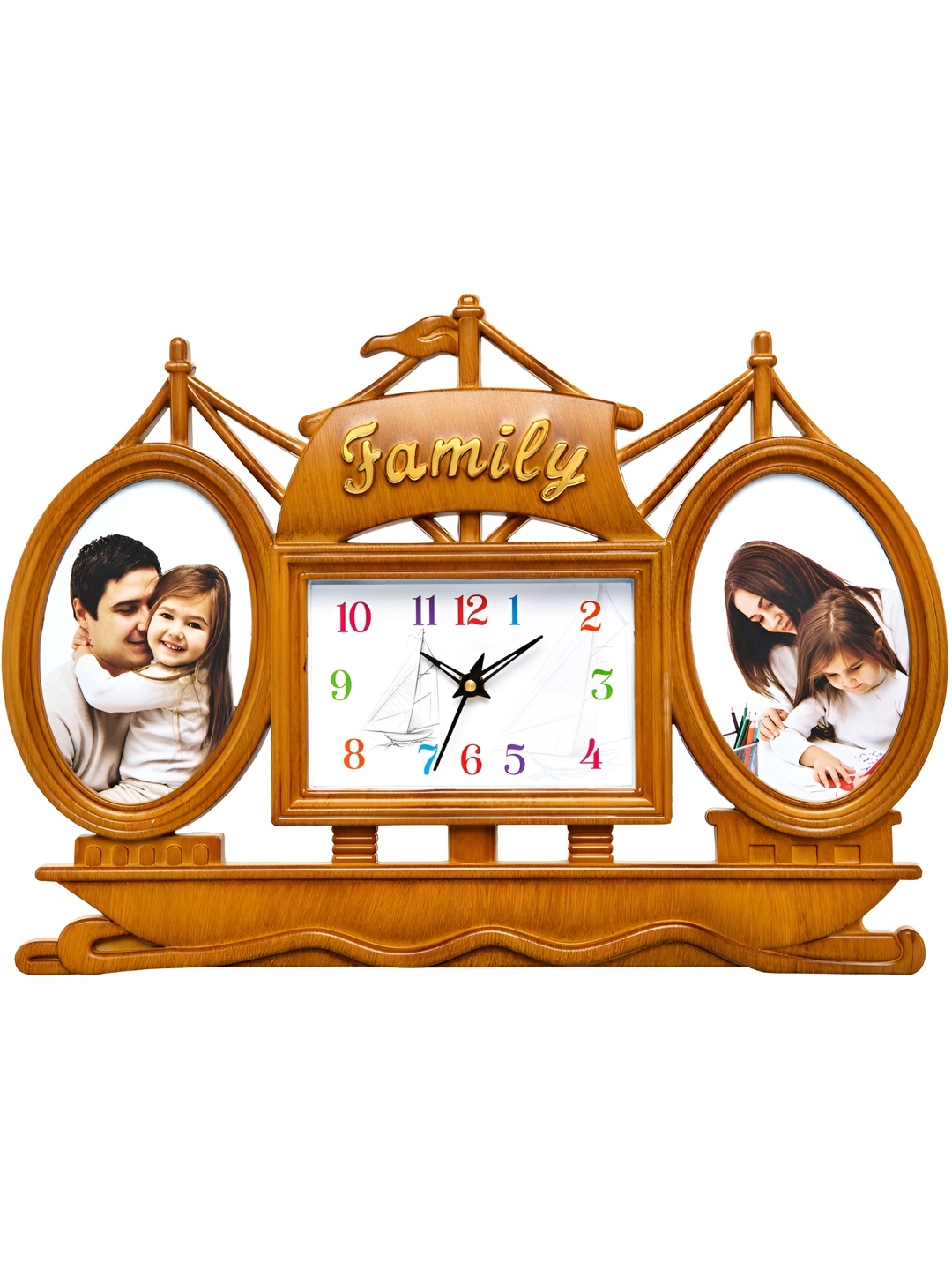 

Attractionz Beige Rectangle Contemporary Wall Clock