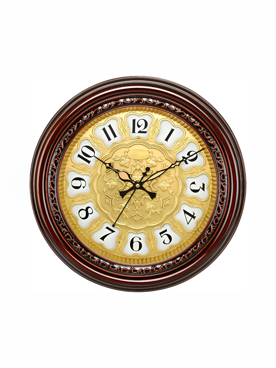 

Attractionz Brown & White Round Textured Analogue Contemporary Wall Clock