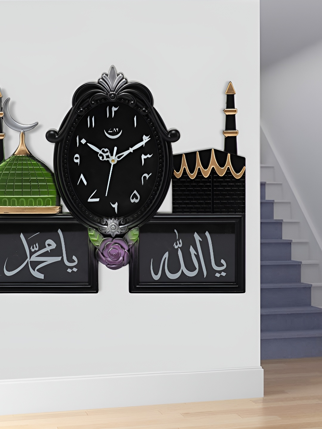 

Attractionz Black Contemporary Analogue Wall Clock