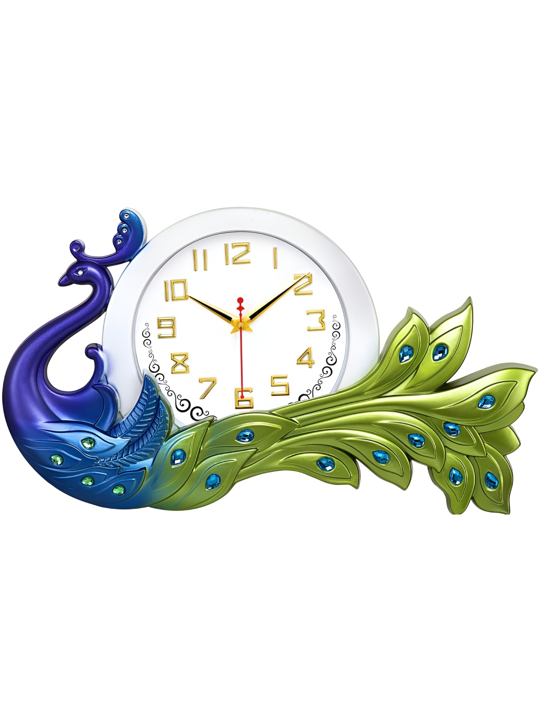 

Attractionz Green & Blue Contemporary Round Shaped Analogue Wall Clock