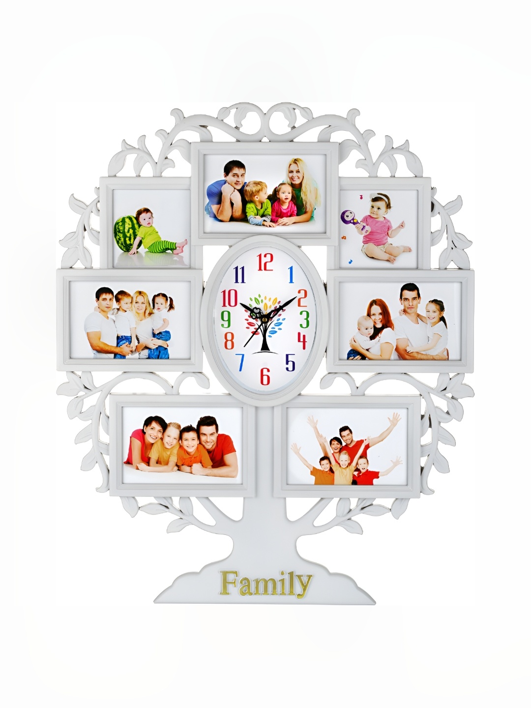 

Attractionz White Contemporary Oval Analogue Wall Clock