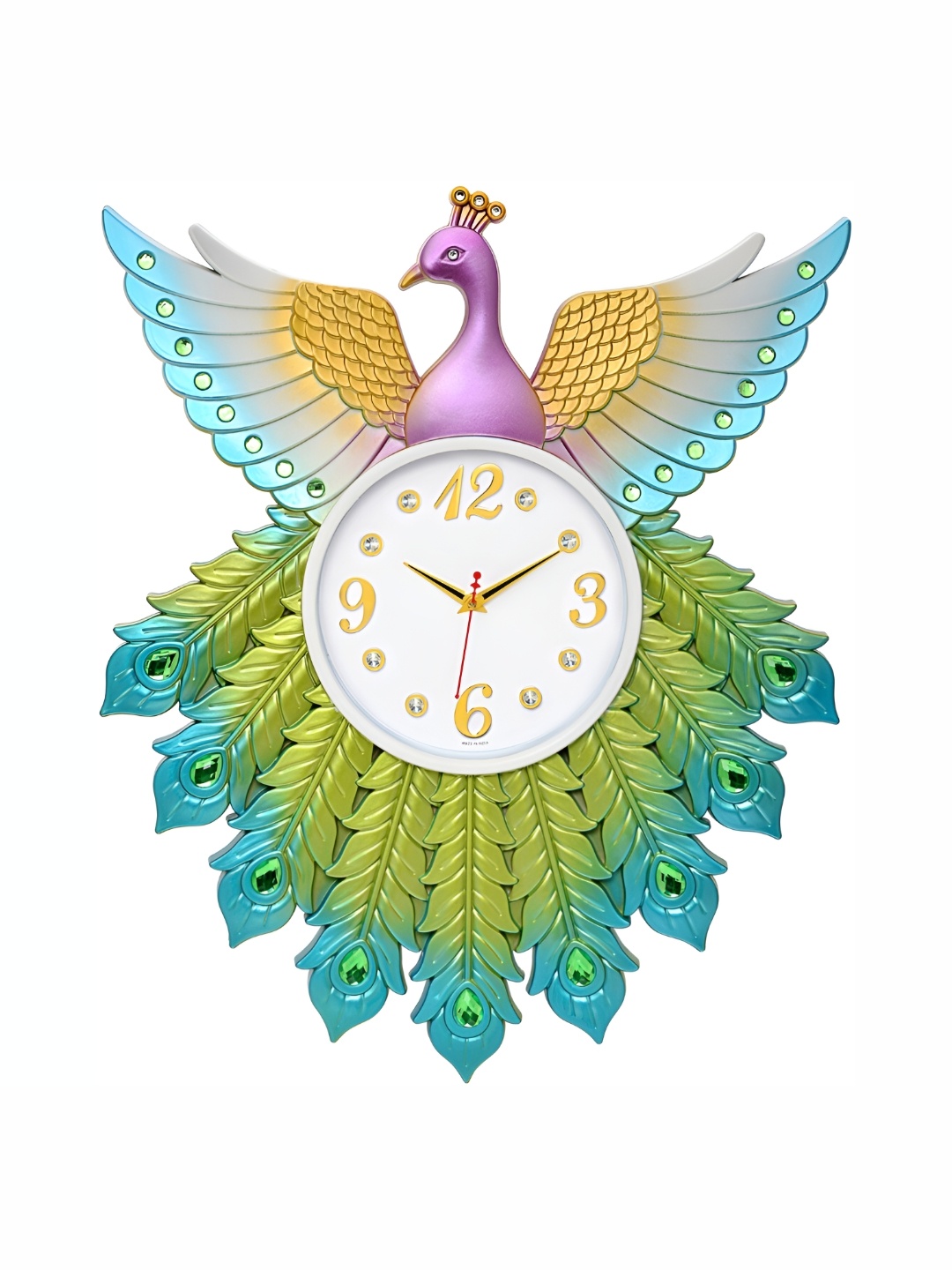 

Attractionz Green & White Bird Round Shaped Contemporary Analogue Wall Clock