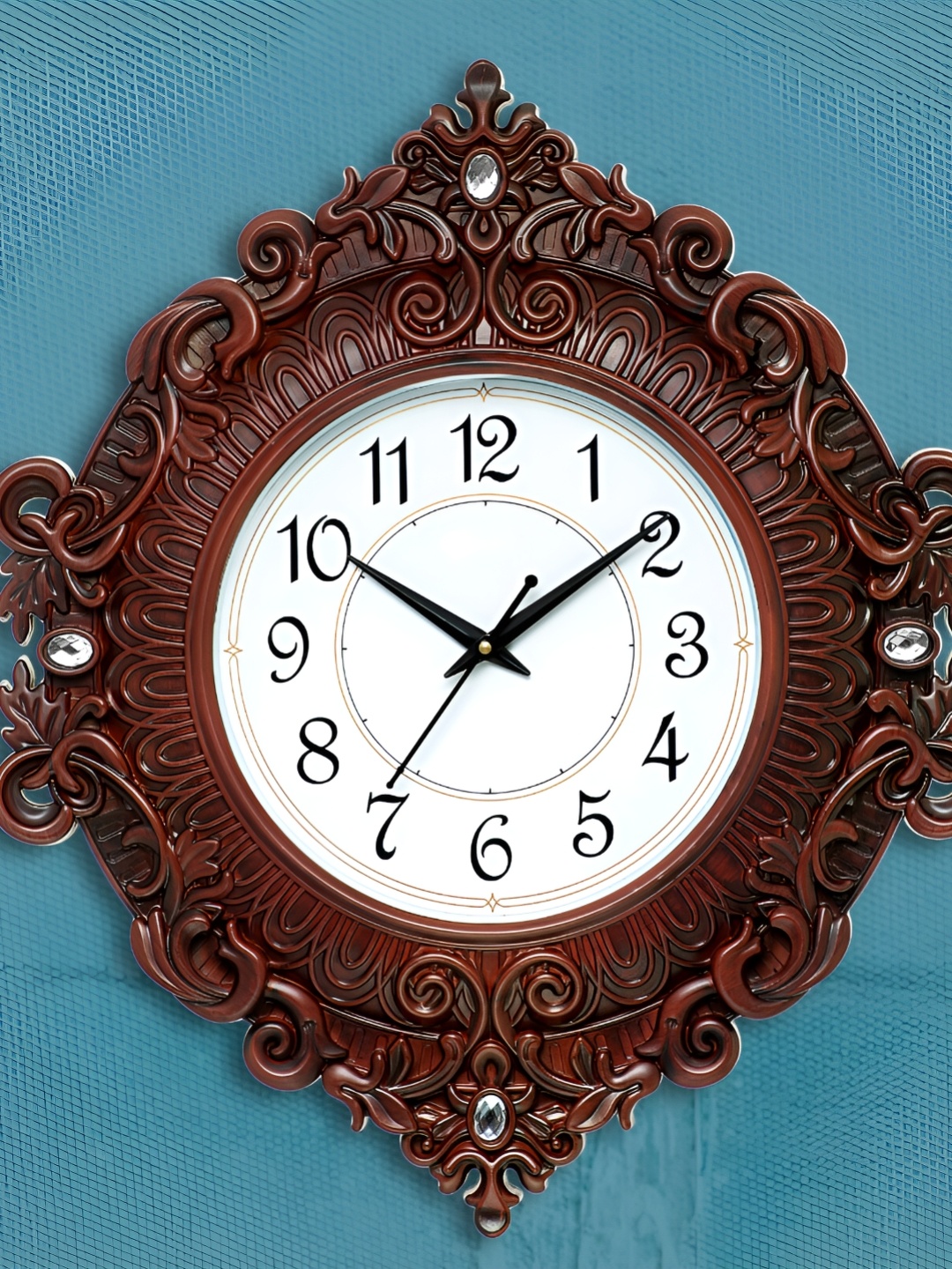 

Attractionz Brown and White Analogue Trditional Wall Clock