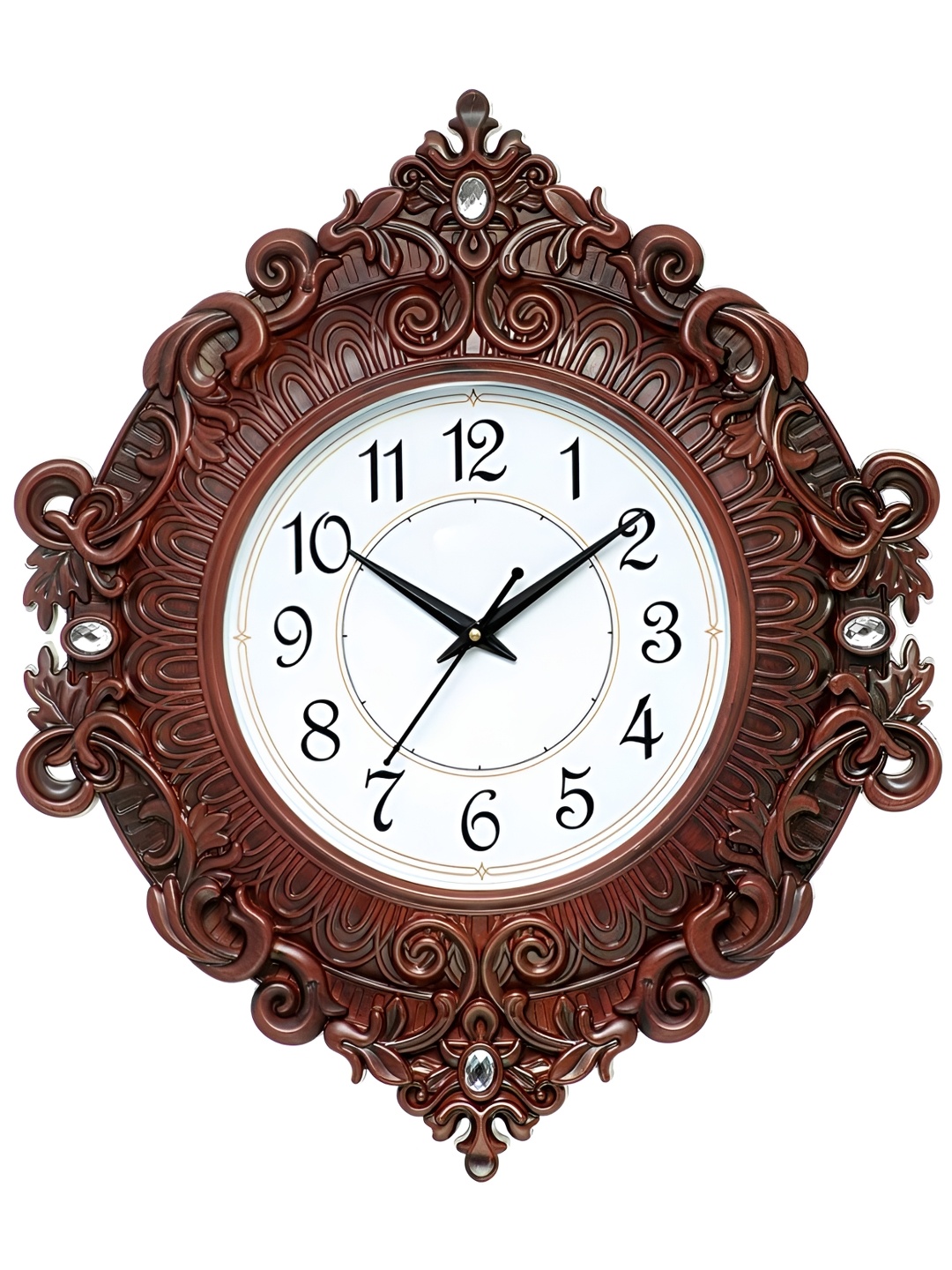 

Attractionz Brown & White Textured Round Shaped Contemporary Wall Clock