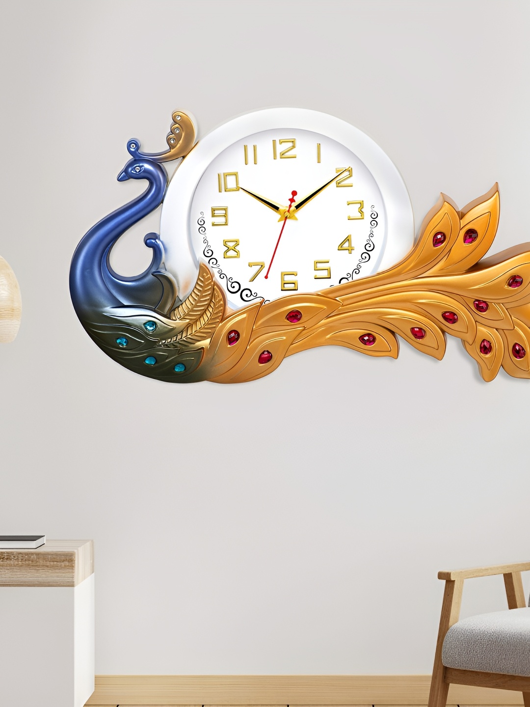 

Attractionz Blue & White Textured Round Shaped Contemporary Wall Clock