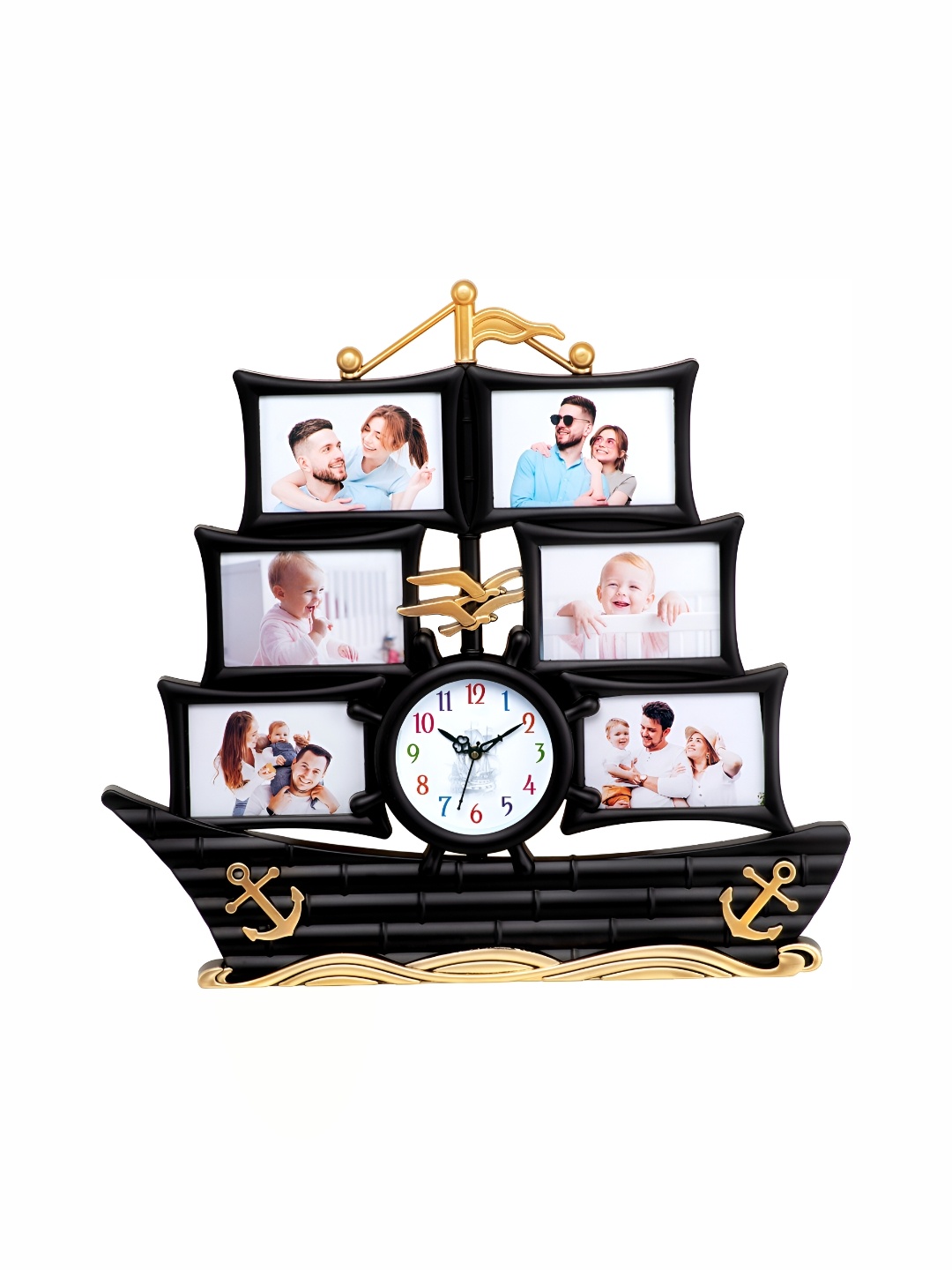 

Attractionz Black Analog Round Contemporary Wall Clock