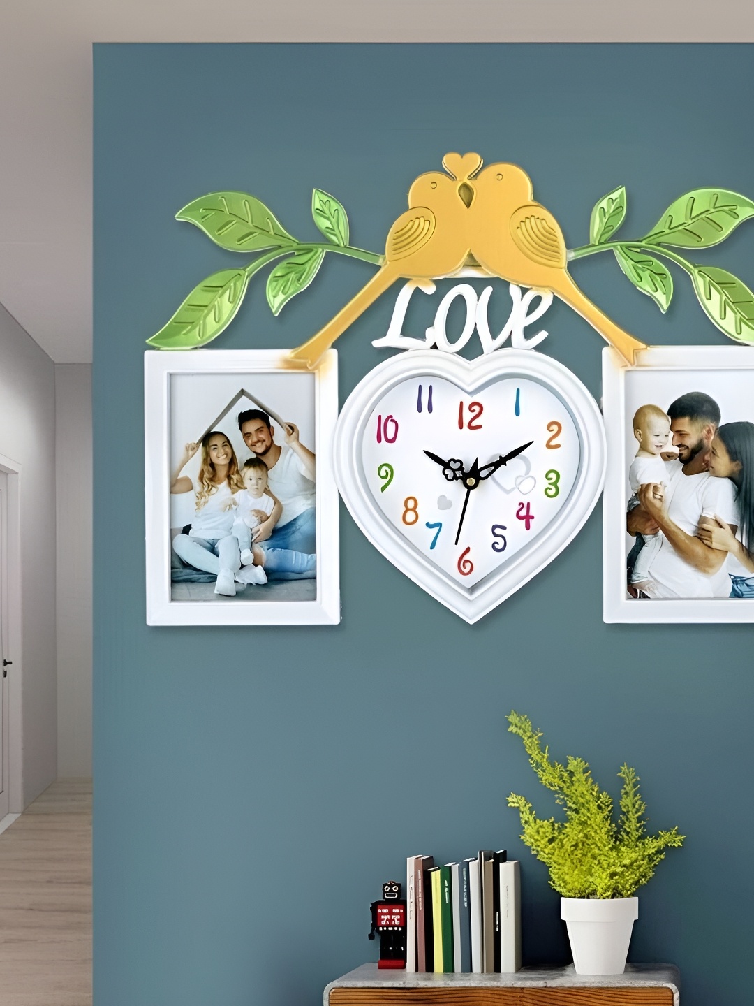 

Attractionz White Contemporary Heart Shaped Analogue Wall Clock