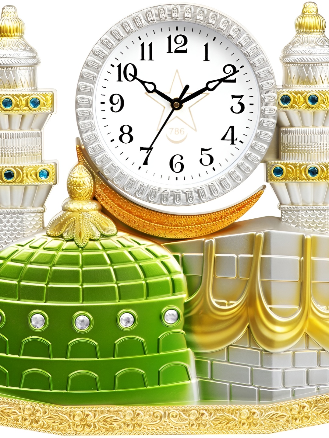 

Attractionz White & Green Contemporary Round Shaped Analogue Wall Clock