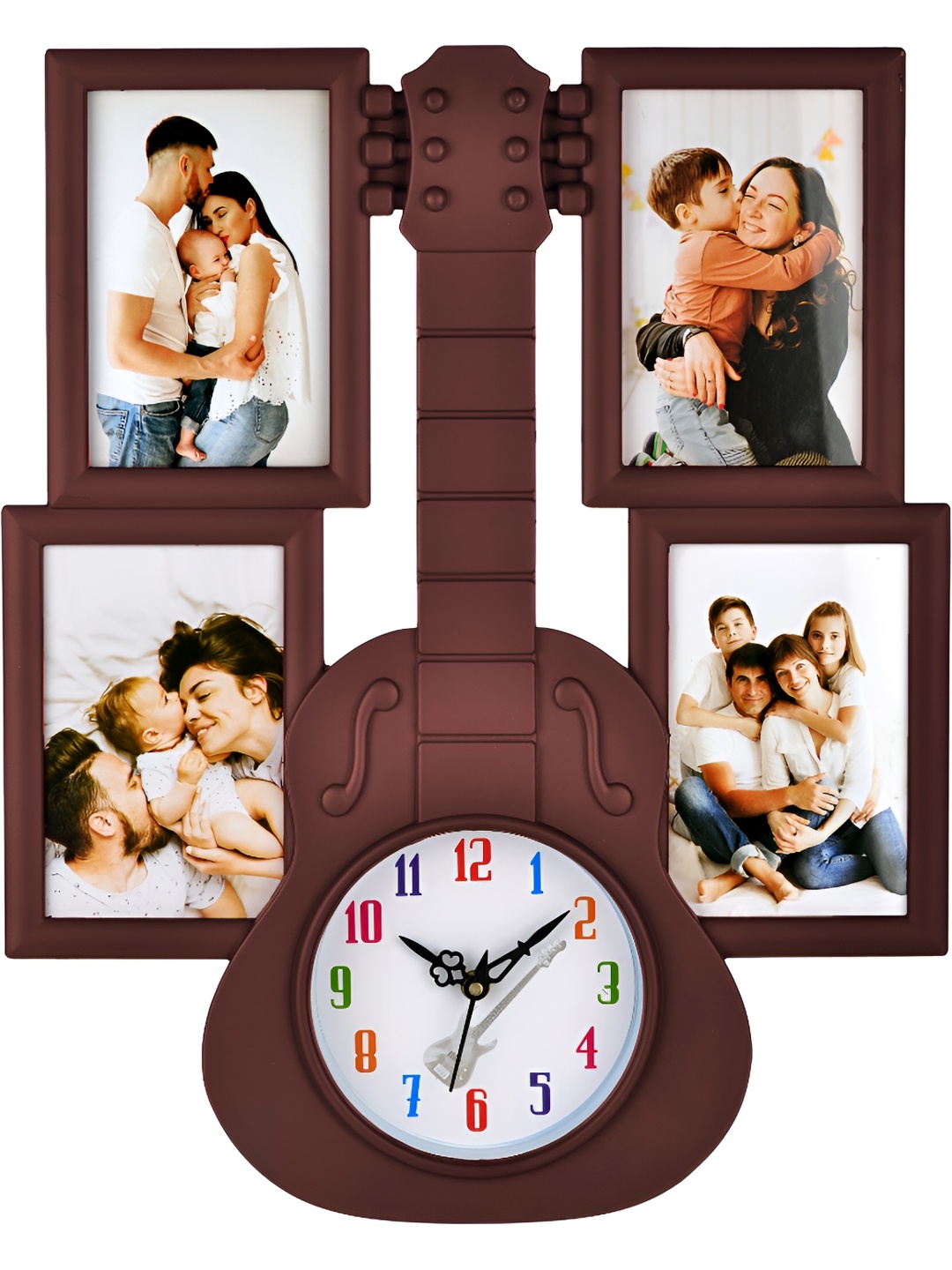

Attractionz Brown & White Round Textured Analogue Contemporary Wall Clock