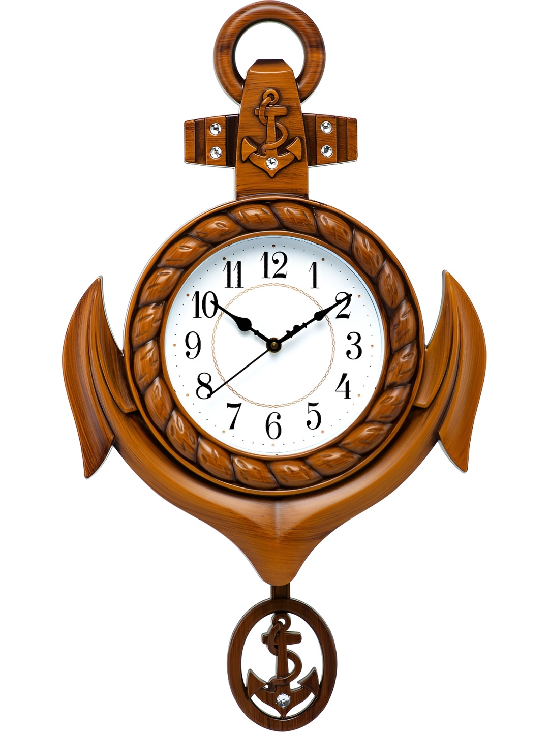 

Attractionz Beige Contemporary Round Shaped Analogue Wall Clock