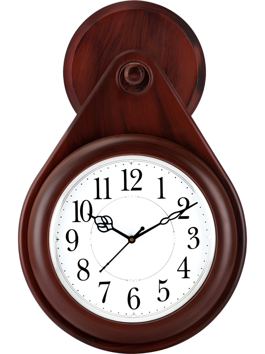 

Attractionz Brown & White Textured Analogue Contemporary Wall Clock