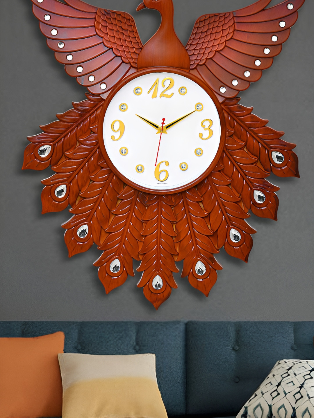 

Attractionz Att'z Brown Round Contemporary Analogue Wall Clock