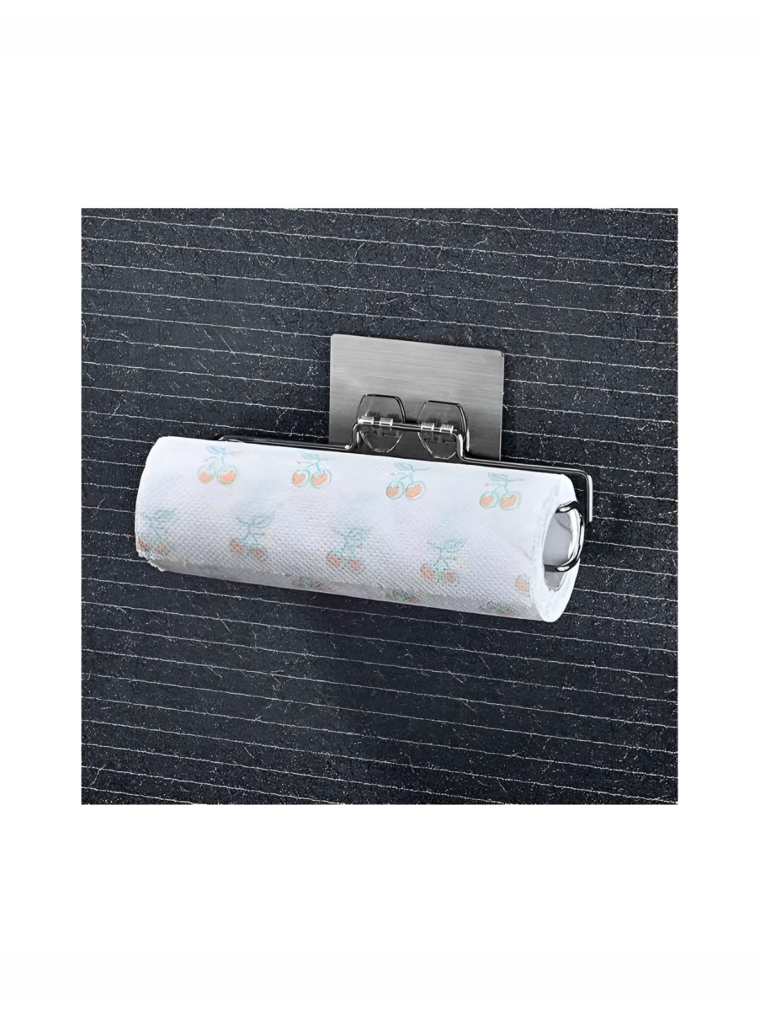 

Kookee Silver toned Self Adhesive No-Drill Stainless Steel Tissue