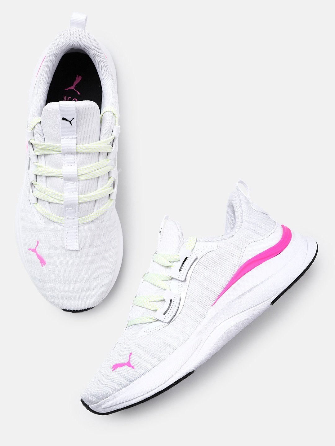 

Puma Women Textured Softride Harmony Road Running Shoes, White