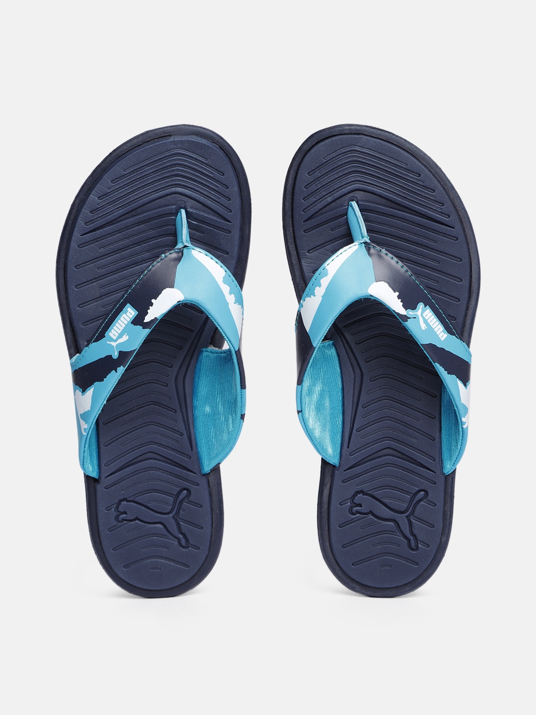 

Puma Women Suzzana Slip V1 Printed Thong Flip-Flops, Blue