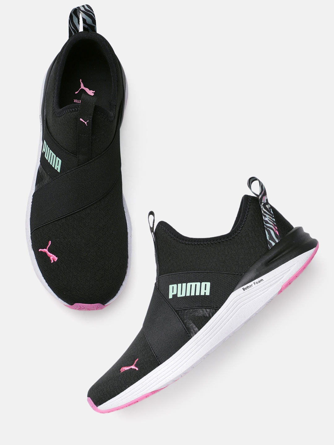 

Puma Women Better Foam Prowl Slip-On Running Shoes, Black