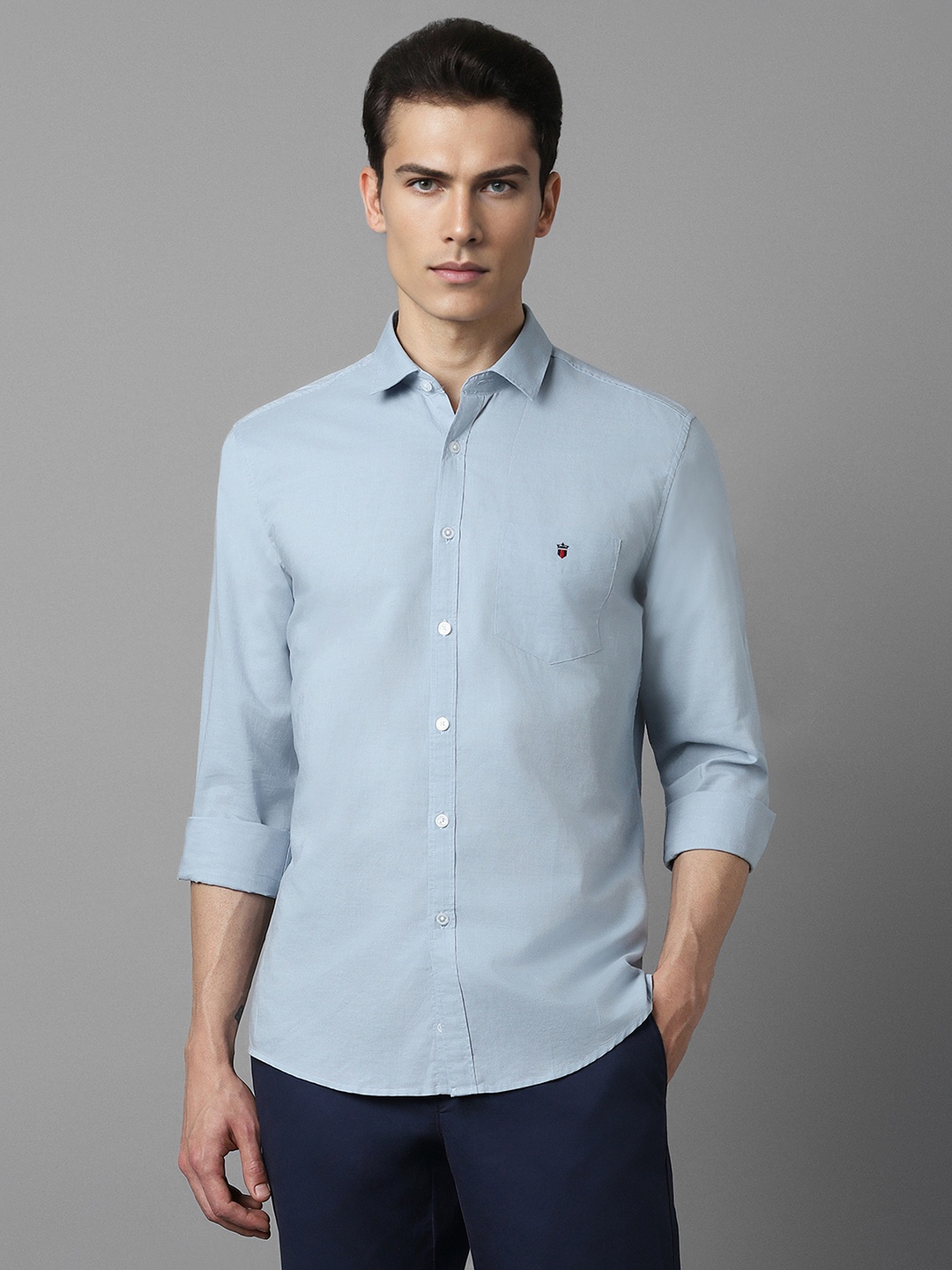 

Louis Philippe Sport Slim Fit Pure Cotton Casual Shirt, Blue