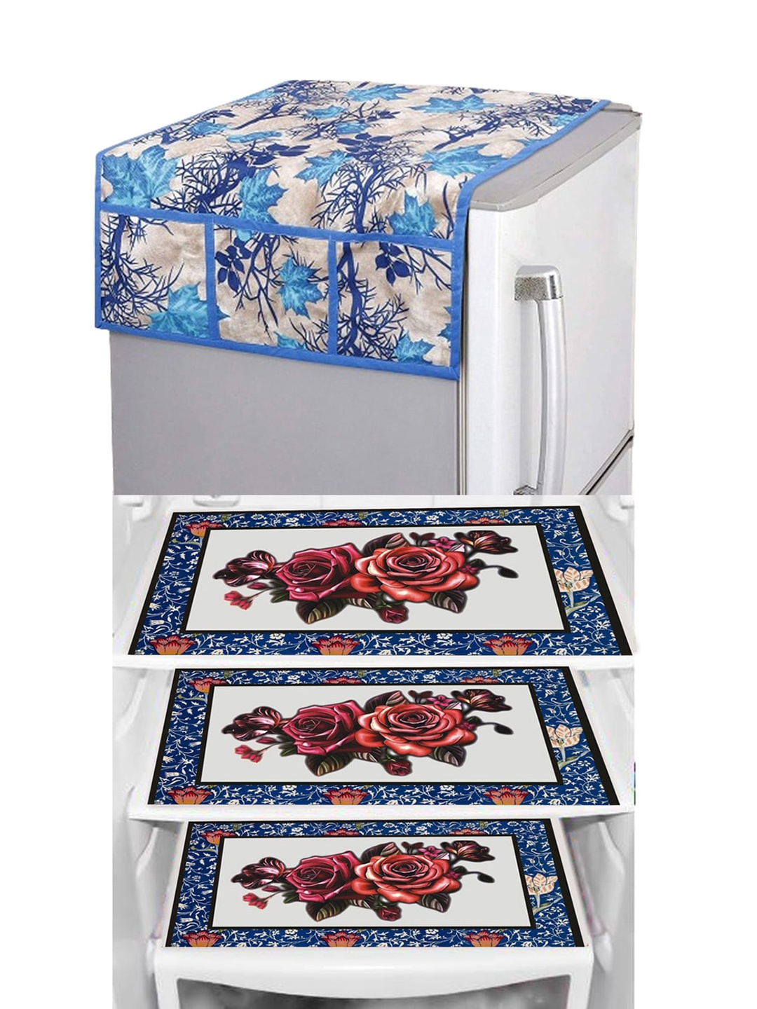

Dakshya Industries Red & Blue 4 Pieces Printed Refrigerator Appliance Covers