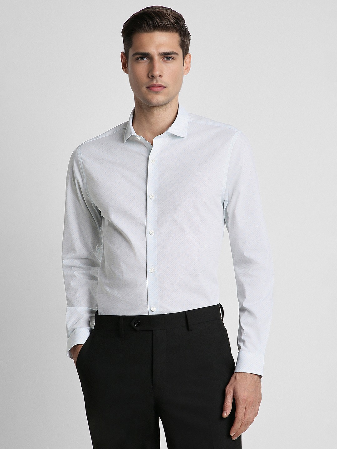 

Peter England Slim Fit Cotton Formal Shirt, White
