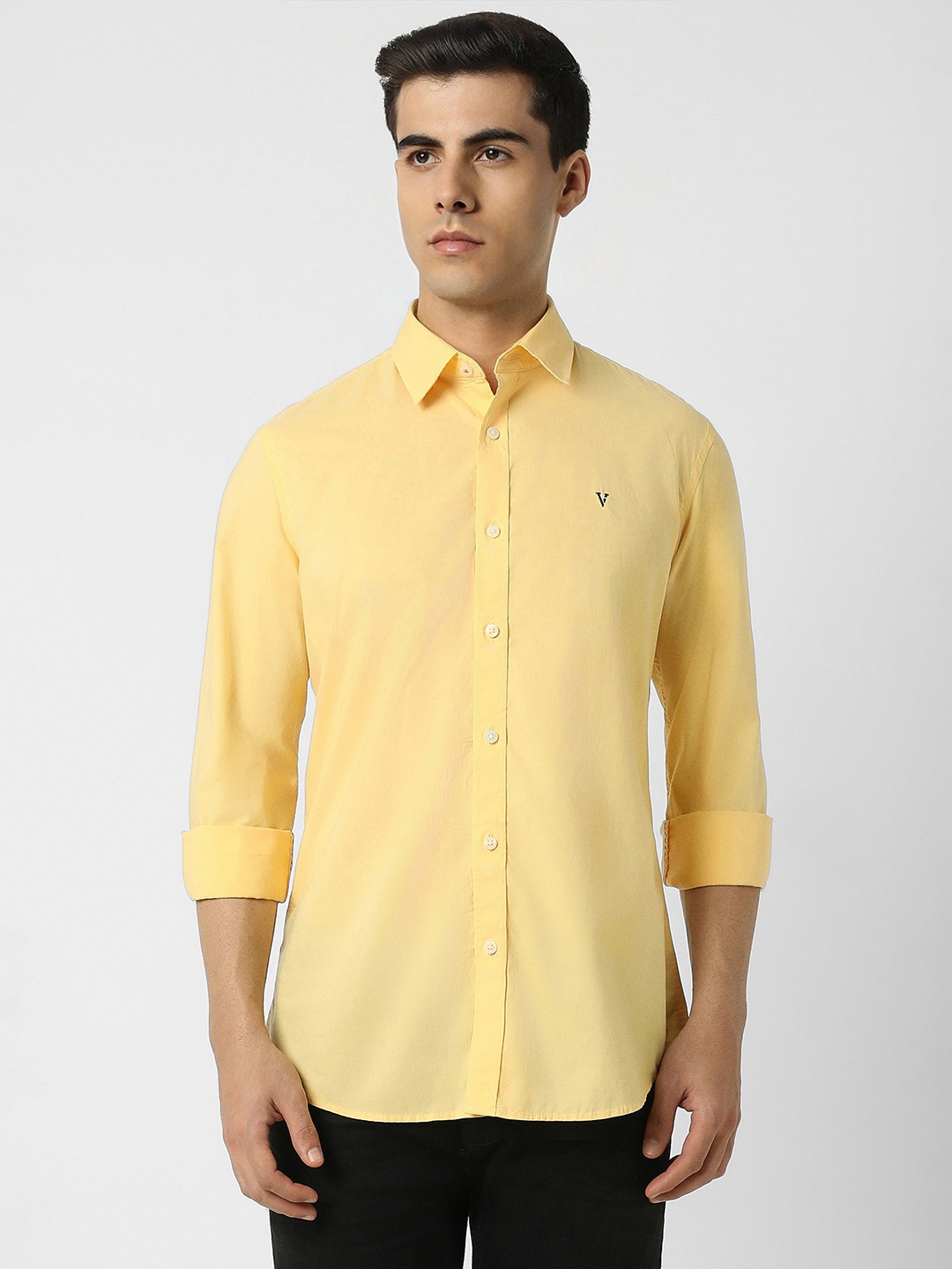 

Van Heusen Sport Slim Fit Pure Cotton Casual Shirt, Yellow