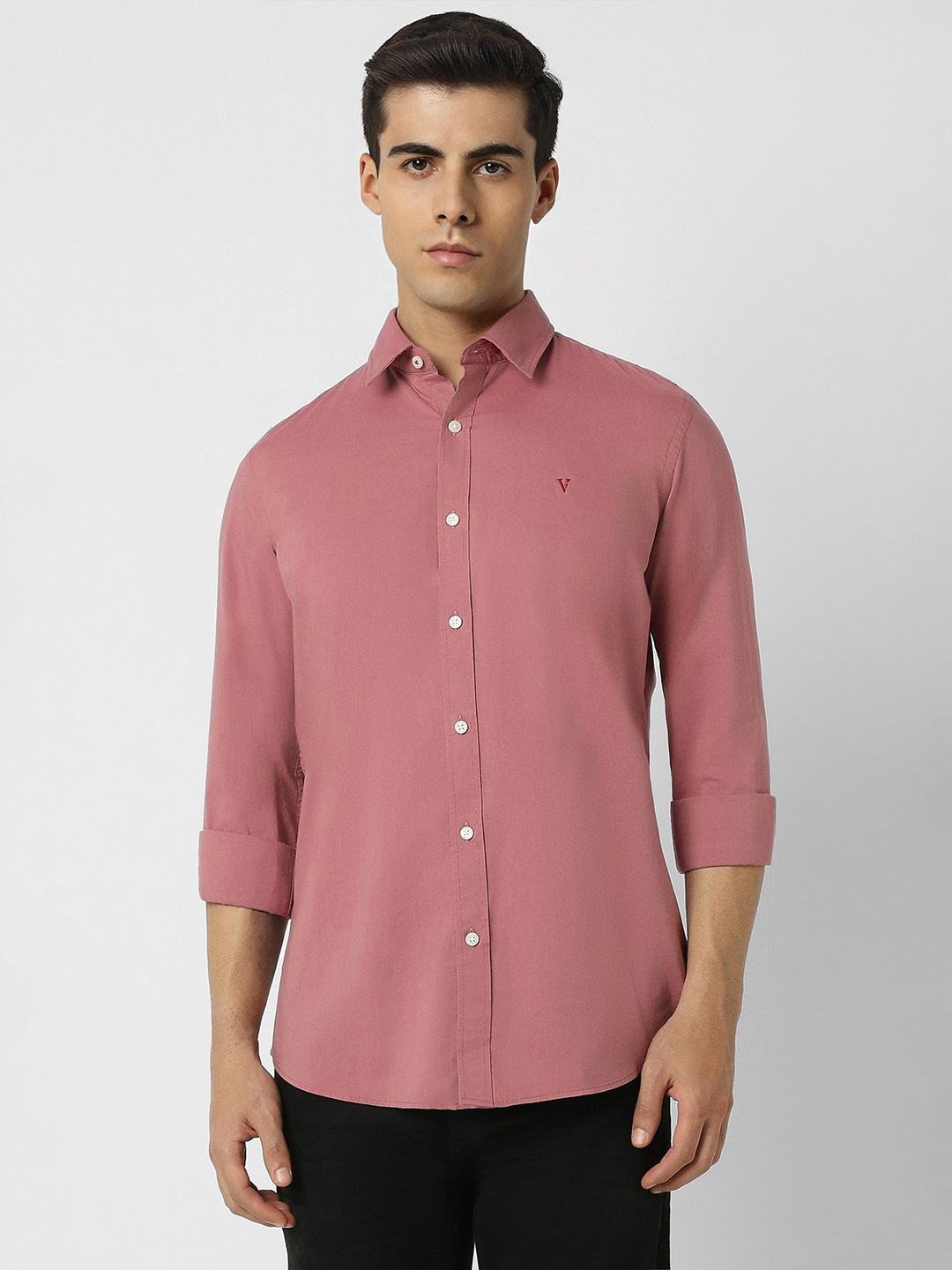 

Van Heusen Sport Spread Collar Slim Fit Casual Shirt, Pink