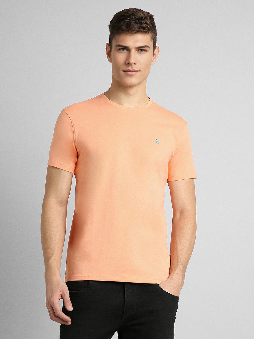 

SIMON CARTER LONDON Slim Fit Round Neck T-shirt, Peach