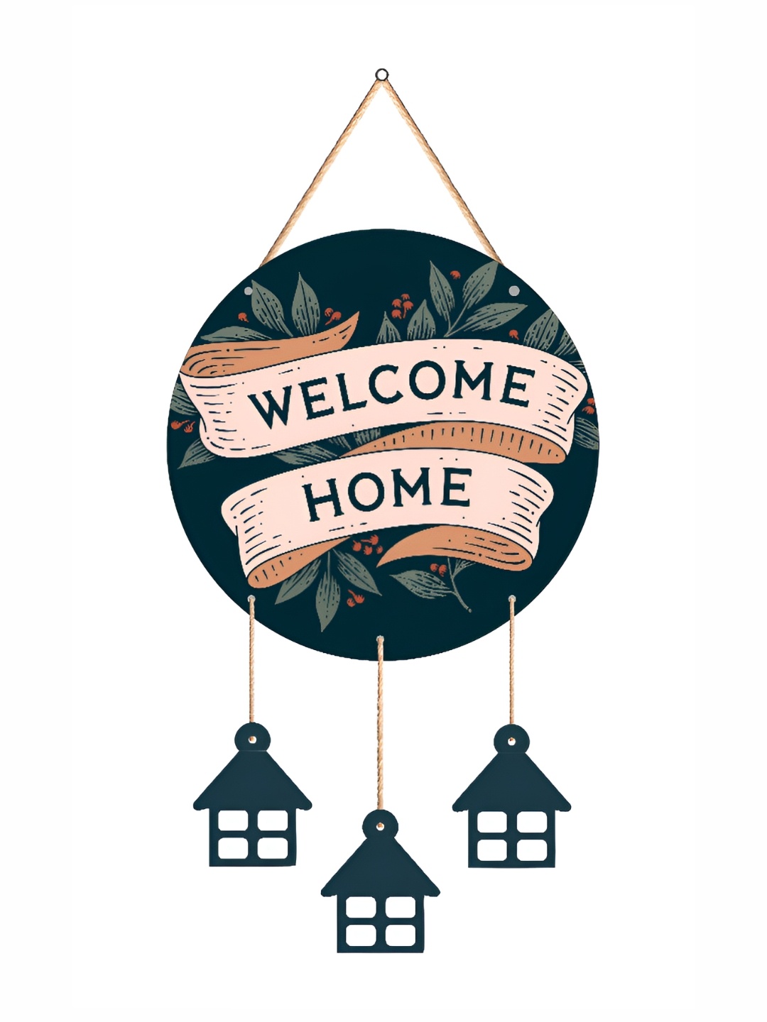 

SAF Beige & Green Welcome Wooden Wall Hanging