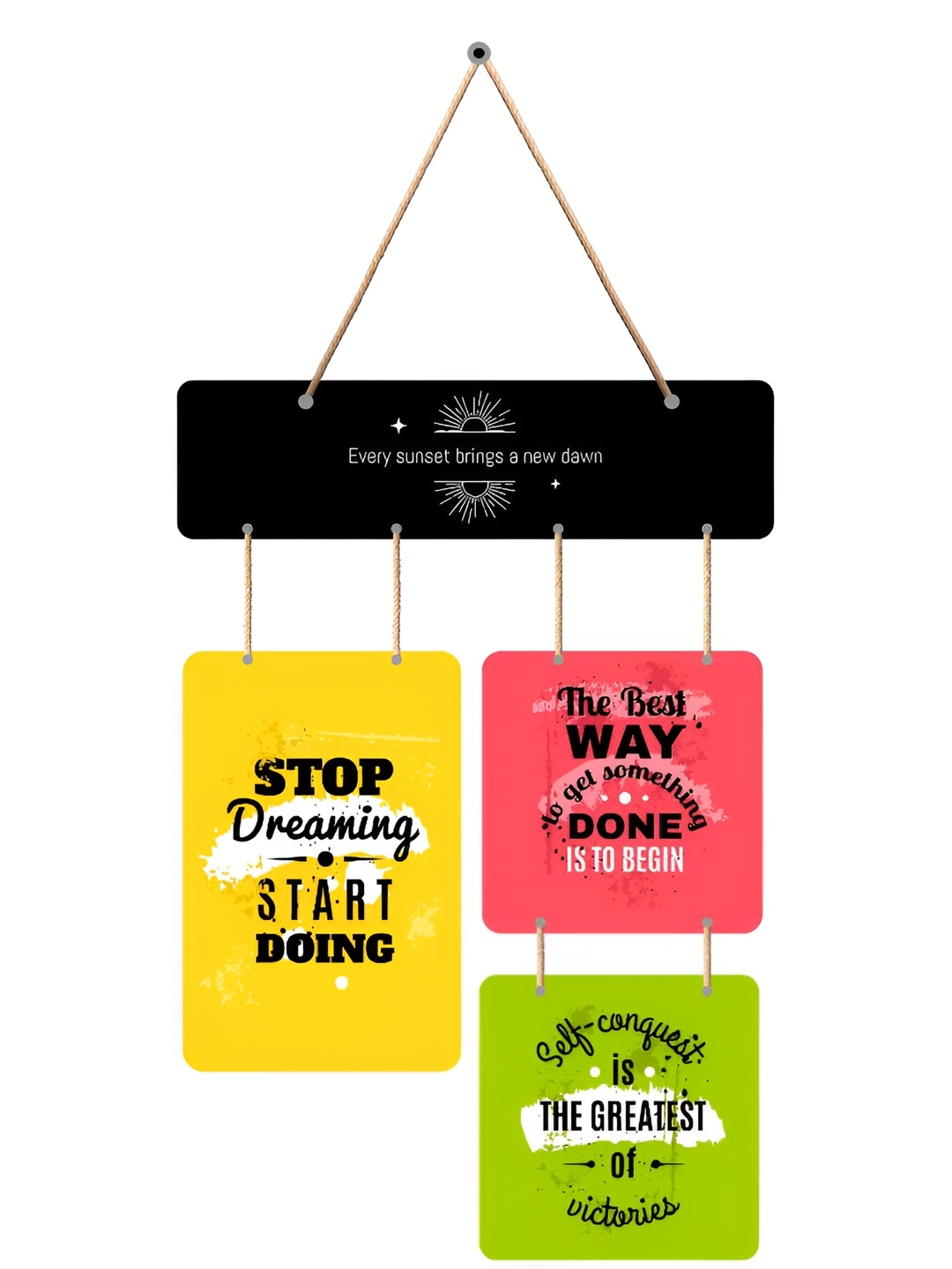 

SAF Yellow Motivational Quotes Wooded Wall Hanging