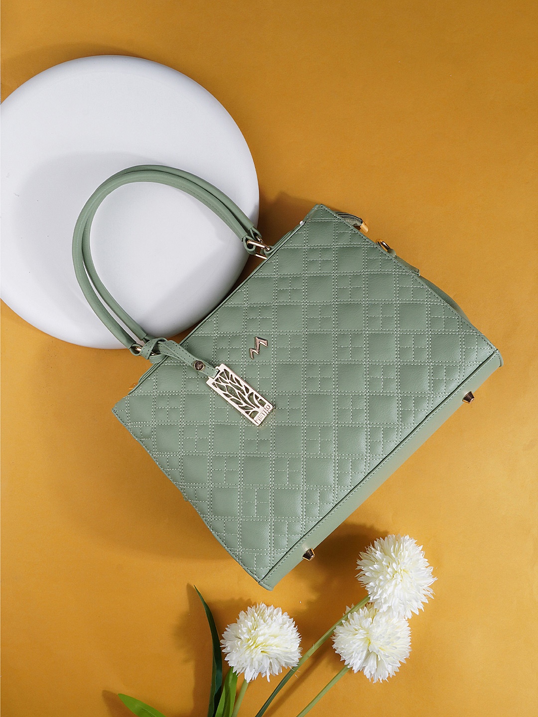 

Metro Quilted Shoulder Bag, Green