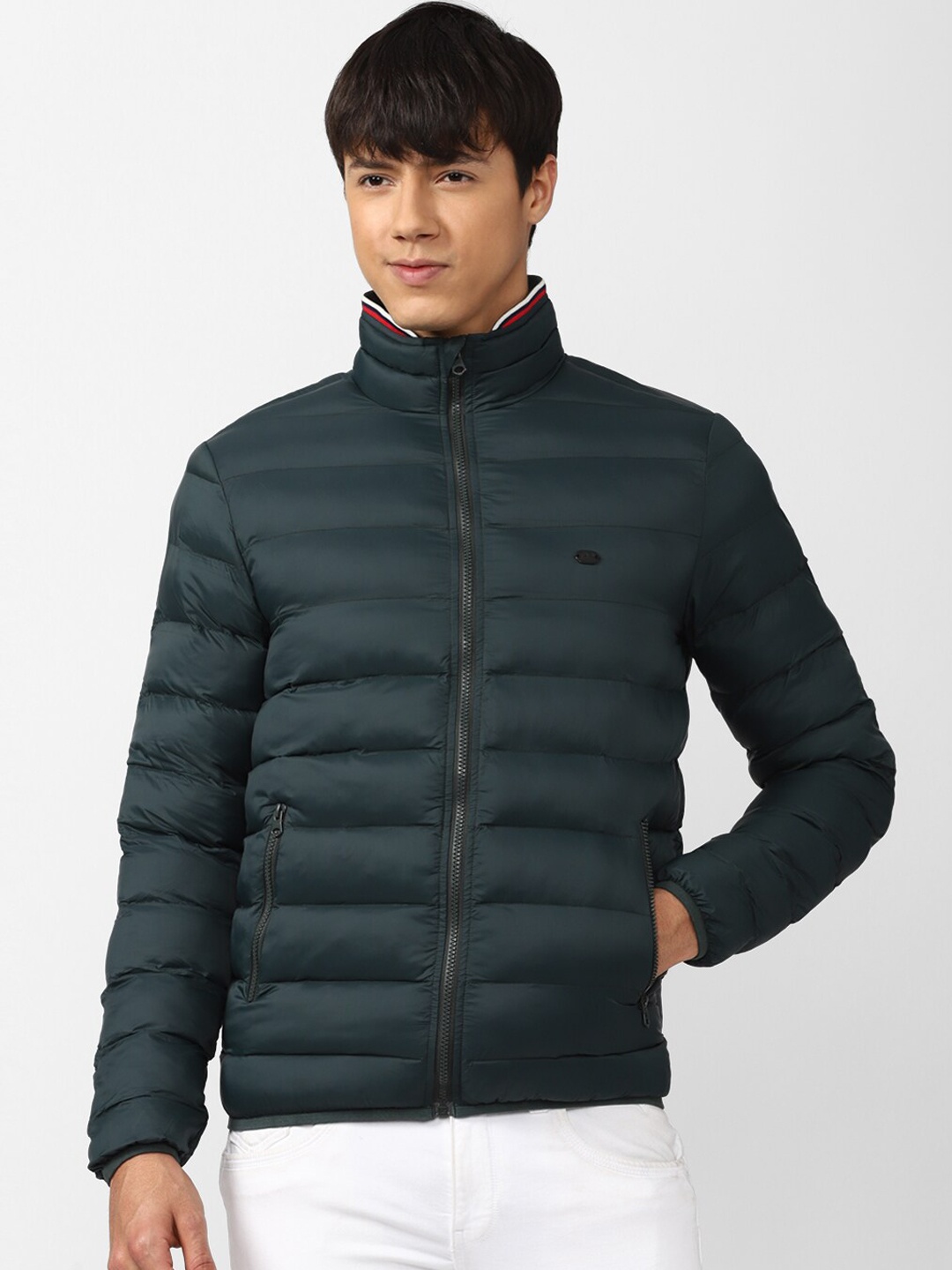 

Peter England Casuals Mock Collar Puffer Jacket, Green