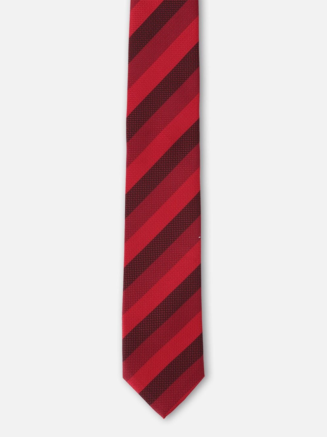 

Louis Philippe Men Striped Broad Tie, Red