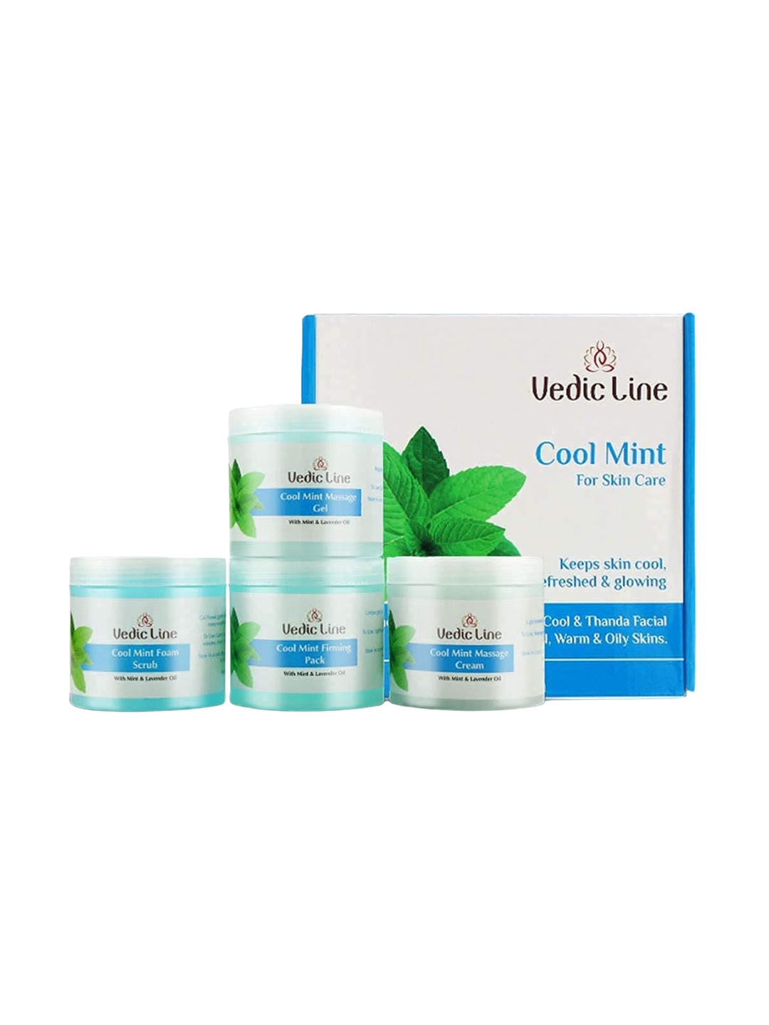

Vedicline Cool Mint Facial Kit with Mint & Lavender Oil - 400 ml, White
