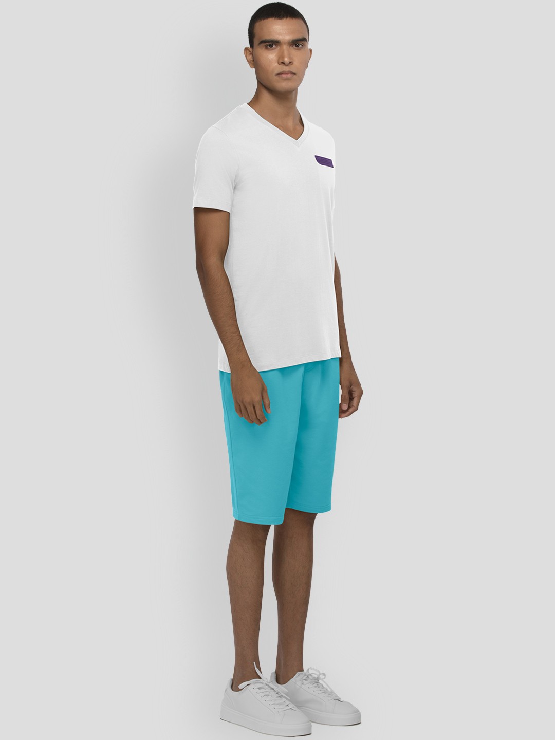 

PANGOLIN V-Neck Short Sleeves Lightweight Cotton T-shirt, White