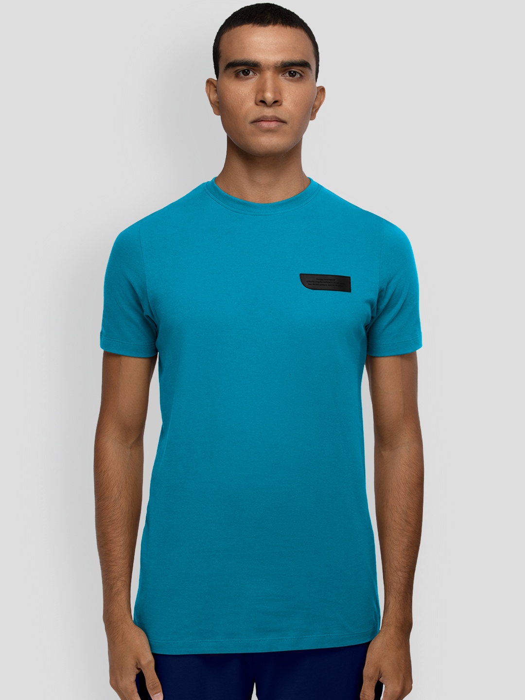 

PANGOLIN Round Neck Pure Cotton T-shirt, Blue