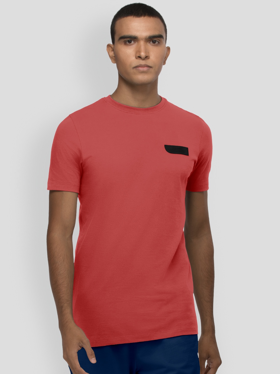 

PANGOLIN Round Neck Pure Cotton T-shirt, Red