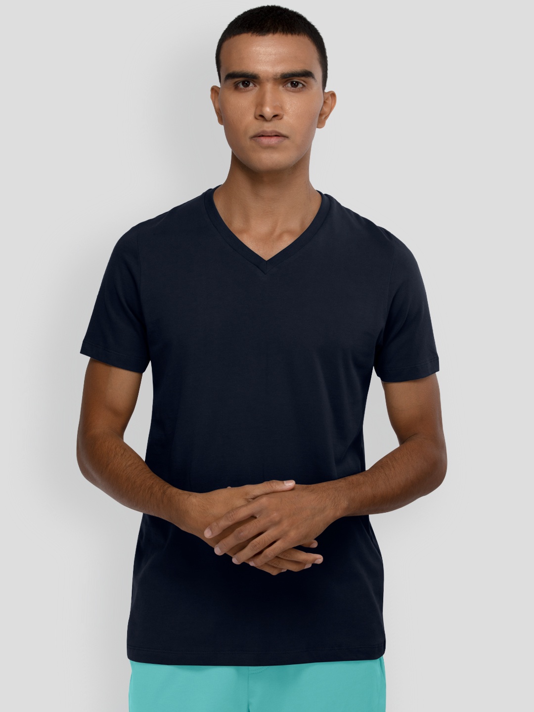 

PANGOLIN V-Neck Supima Cotton T-shirt, Blue