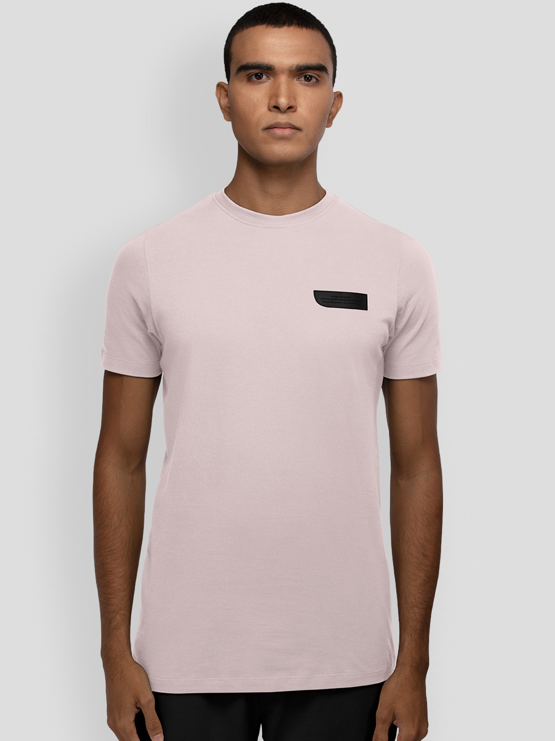 

PANGOLIN Round Neck Short Sleeves Lightweight Cotton T-shirt, Pink