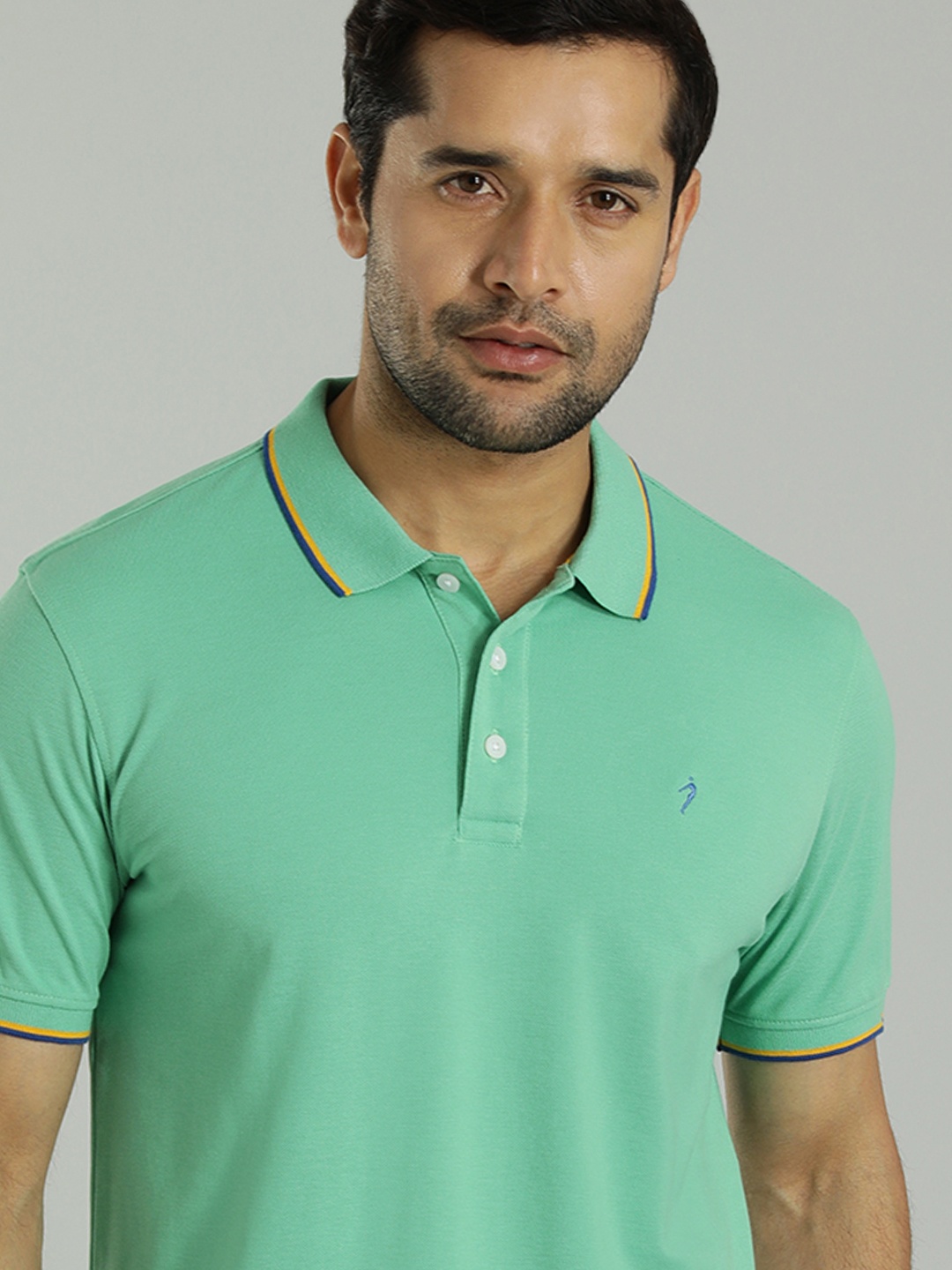 

Indian Terrain Polo Collar Short Sleeves T-shirt, Green