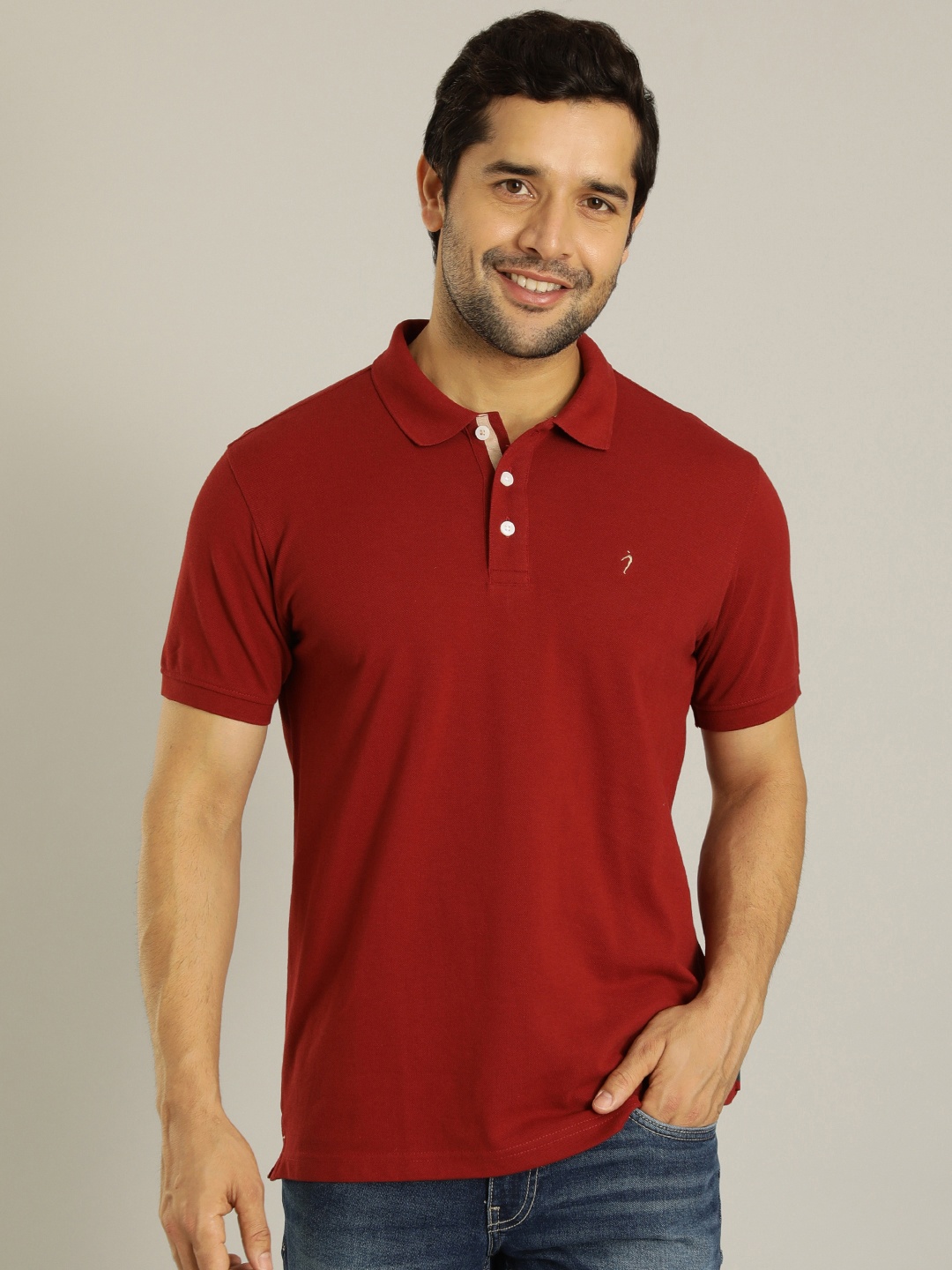 

Indian Terrain Polo Collar T-Shirt, Maroon