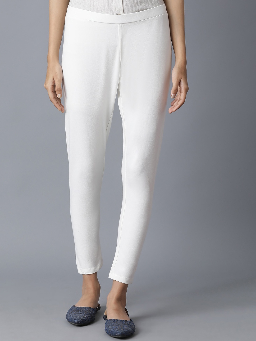 

W Ankle Length Leggings, White