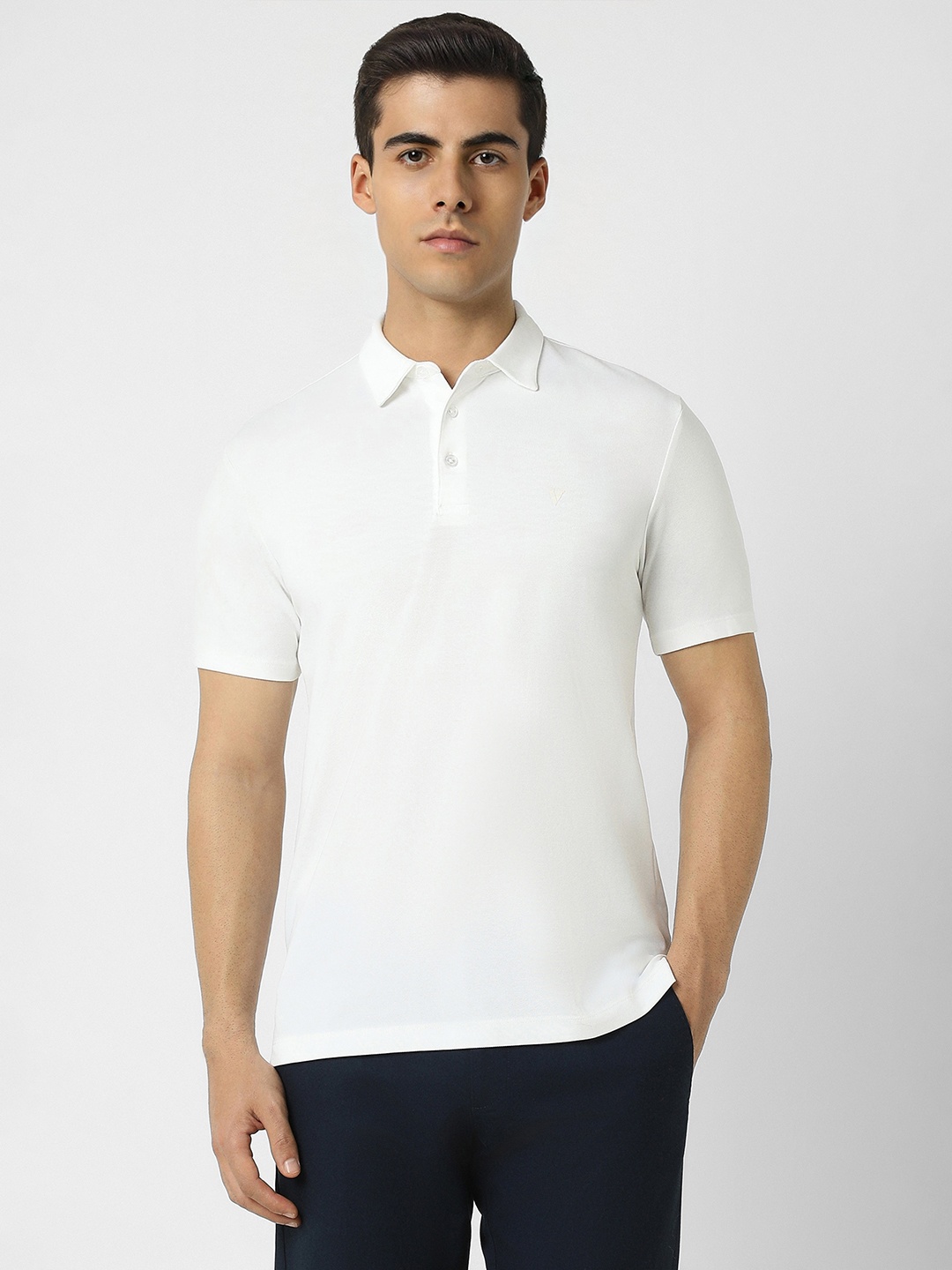 

Van Heusen Polo Collar Pure Cotton T-shirt, White
