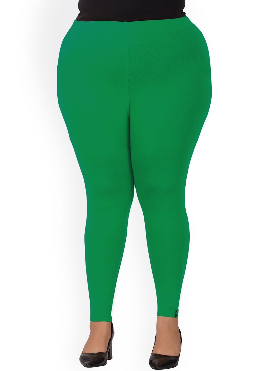 

indian flower Plus Size Ankle Length Leggings, Green